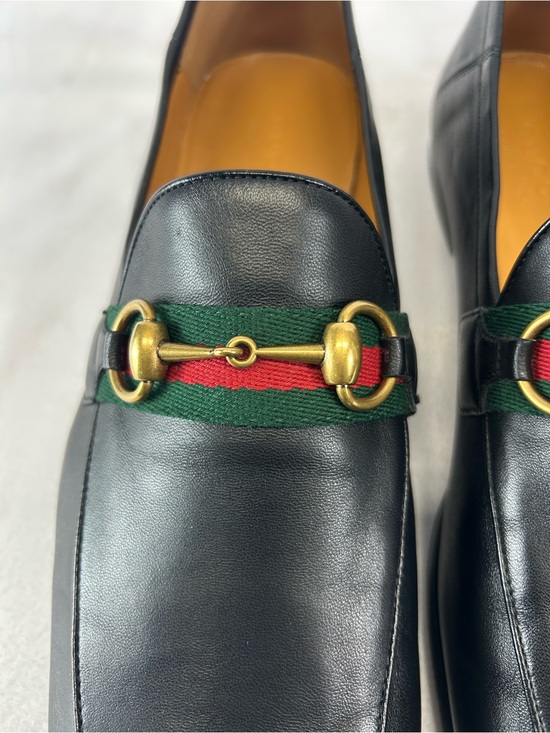 Gucci Web Brixton Leather Loafers main image 7